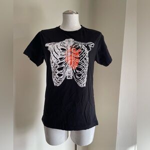 Adult (M) Skeleton Celebrate It Black Cotton T-Shirt